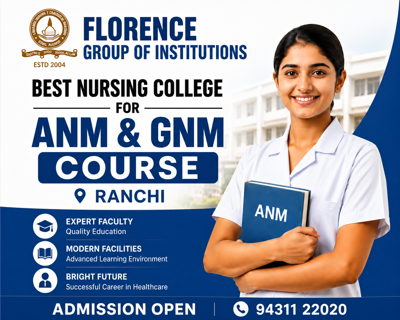 Best Nursing College for ANM and GNM Course in Ranchi: Florence Group of Institutions