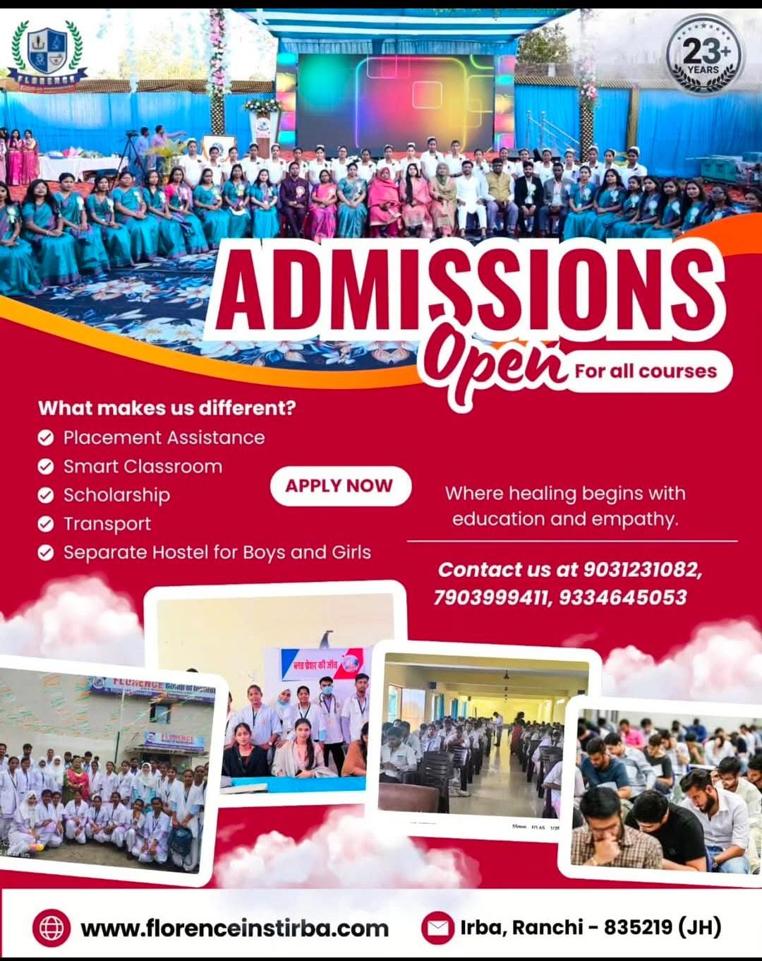 Admissions Open 2026 -  at Florence Group of Institutions – Start Your Nursing Career Today