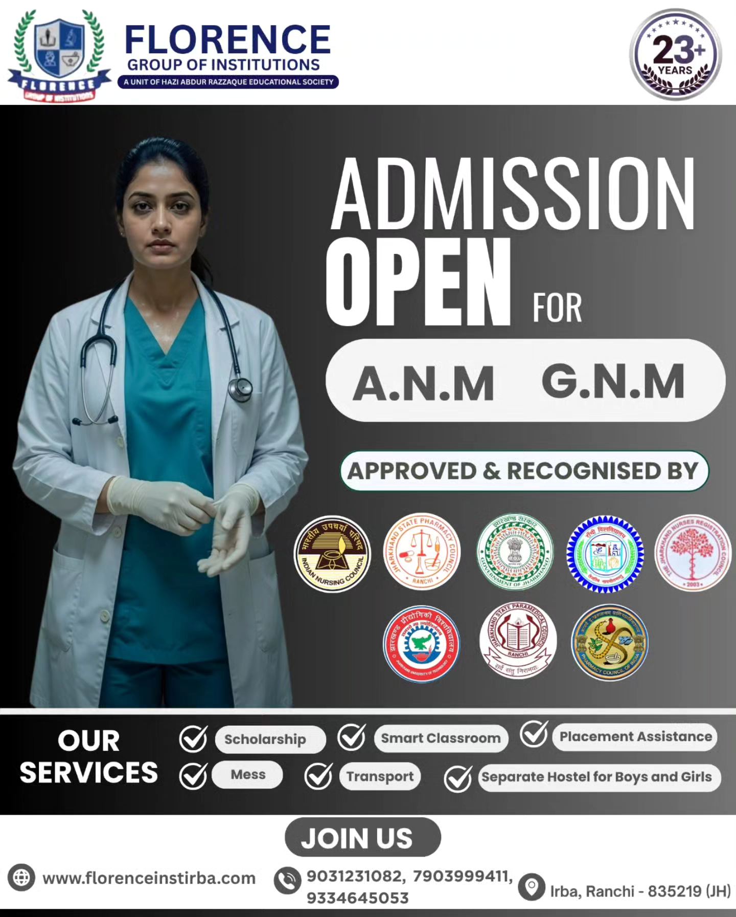 ANM & GNM Admission 2026 in Ranchi – Start Your Nursing Career at ...